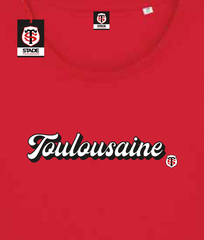 T-shirt Femme Toulousaine Coton Biologique Stade Toulousain rouge 2