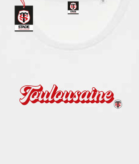 T-shirt Femme Toulousaine Coton Biologique Stade Toulousain blanc 2