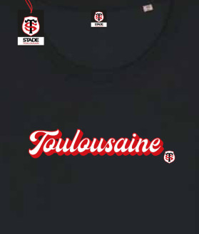 T-shirt Femme Toulousaine Coton Biologique Stade Toulousain noir 2