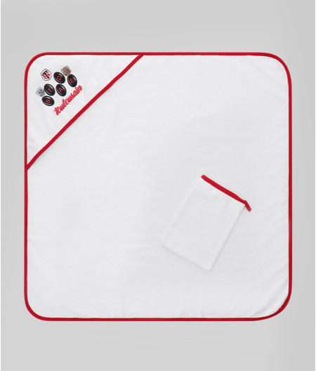 Serviette Gant Bébé Ballons Stade Toulousain 1