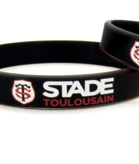 Bracelet Silicone Uni Stade Toulousain noir 2