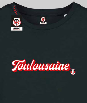 T-shirt Fille Toulousaine Coton Biologique Stade Toulousain noir 2
