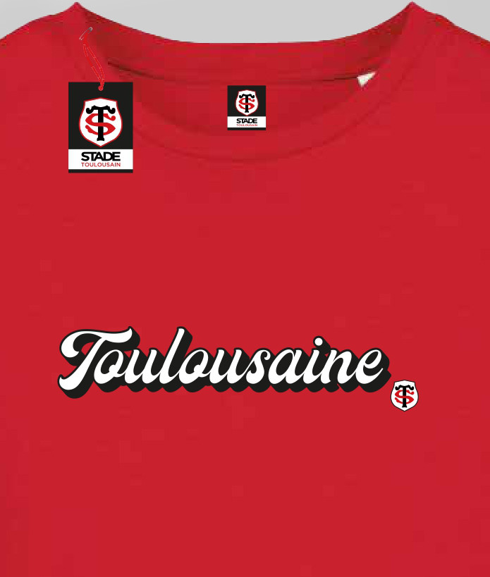 T-shirt Fille Toulousaine Coton Biologique Stade Toulousain rouge 2