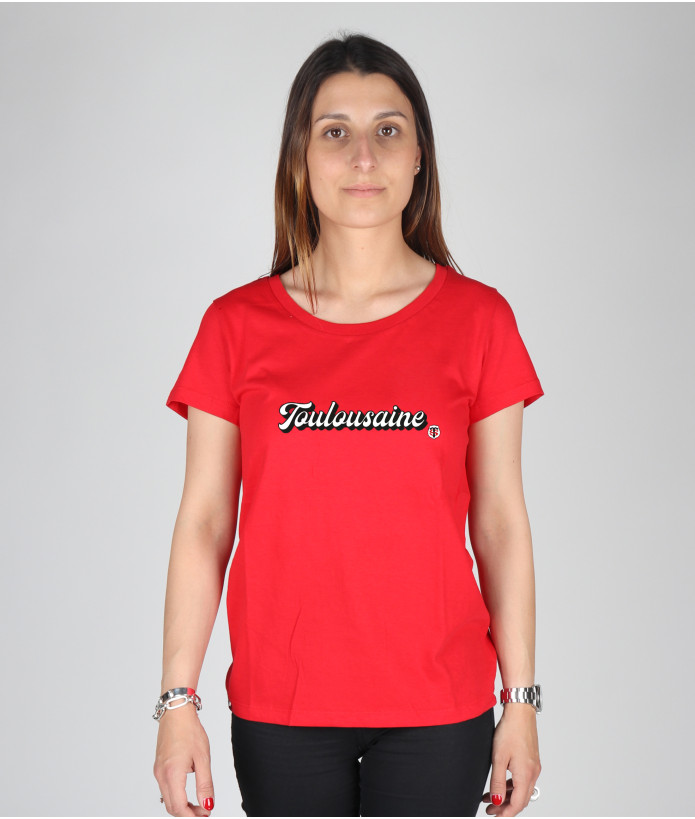 T-shirt Femme Toulousaine Coton Biologique Stade Toulousain rouge 1