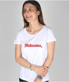 T-shirt Femme Toulousaine Coton Biologique Stade Toulousain blanc 1