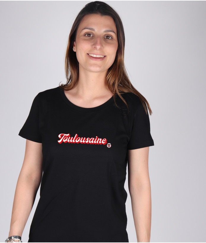 T-shirt Femme Toulousaine Coton Biologique Stade Toulousain noir 1
