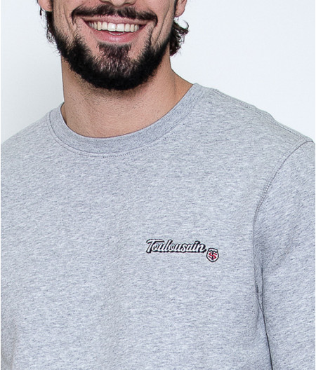 Sweat Col Rond Homme Toulousain Coton Biologique Stade Toulousain noir 5