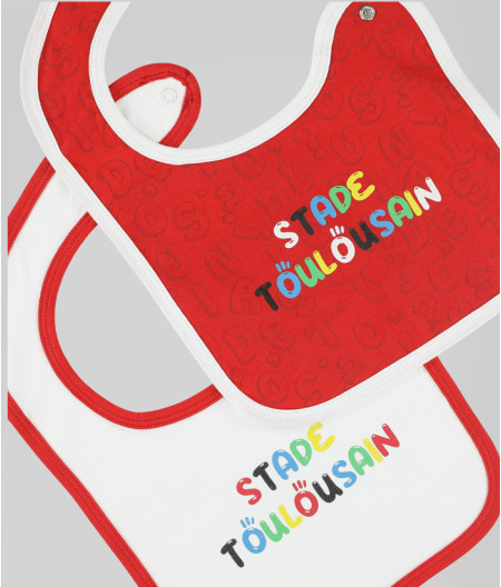 Lot de 2 Bavoirs Multicol Stade Toulousain 1