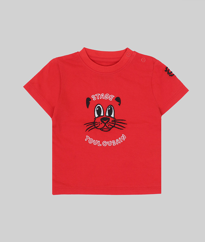 T-shirt Manches Courtes Bébé Cute Stade Toulousain rouge 1