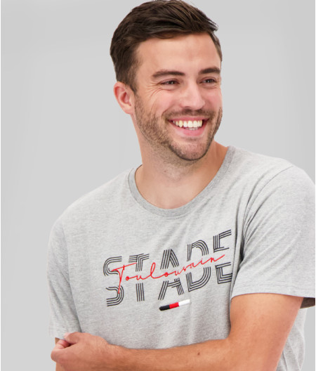 T-shirt Homme Manches Courtes Sled Stade Toulousain gris 1