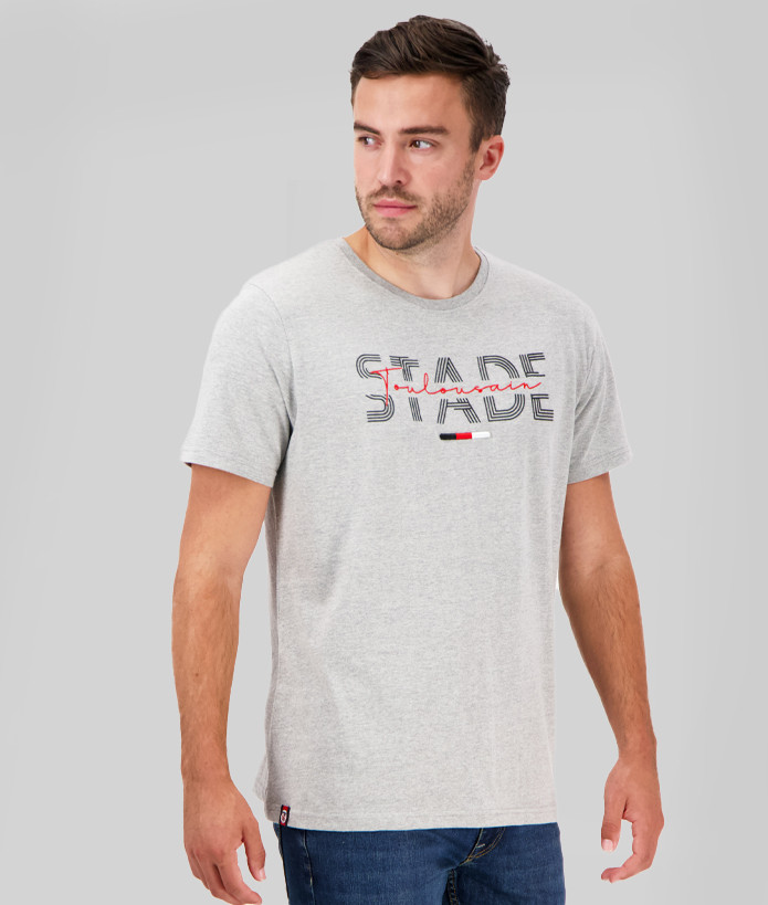 T-shirt Homme Manches Courtes Sled Stade Toulousain gris 4