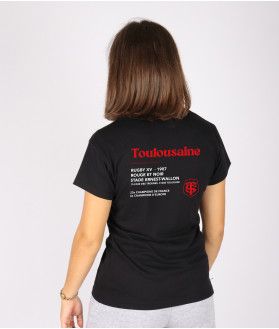 T-shirt Femme Toulousaine Coton Bio Back Basic Stade Toulousain noir 2