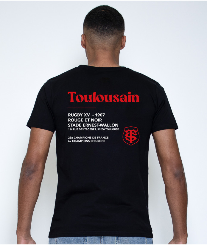 T-shirt Homme Stade Toulousain Coton Bio Back Basic noir 2