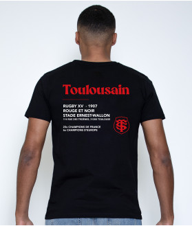 T-shirt Homme Stade Toulousain Coton Bio Back Basic noir 2