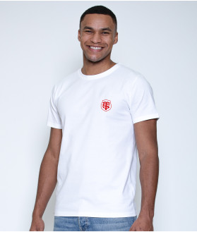 T-shirt Homme Stade Toulousain Coton Bio Back Basic blanc 1