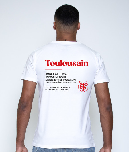 T-shirt Homme Stade Toulousain Coton Bio Back Basic noir 1