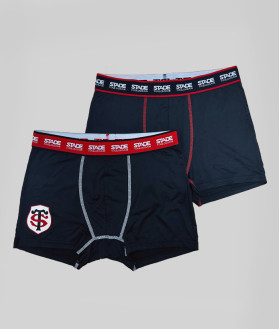 Lot De 2 Boxers Homme Stade Toulousain noir et rouge 1