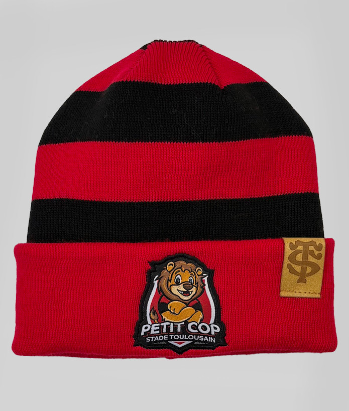 Set Bonnet Echarpe Petit Cop Stade Toulousain rouge 2