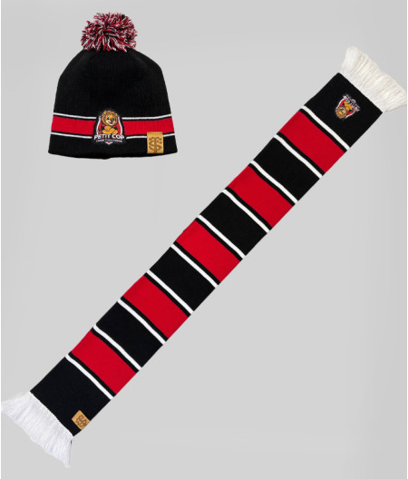 Set Bonnet Echarpe Petit Cop Stade Toulousain rouge 1