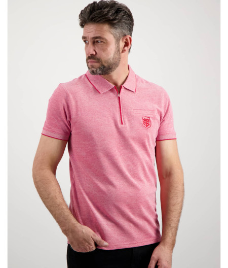 Polo Manches Courtes Homme Zip Stade Toulousain gris 1