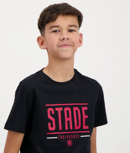 T-shirt Manches Courtes Enfant Create Stade Toulousain noir 1