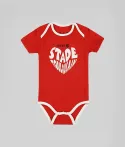 Body Manches Courtes Bébé Cœur Stade Toulousain rouge 1