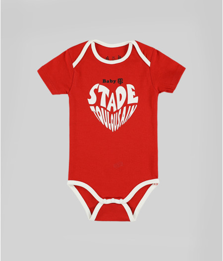 Body Manches Courtes Bébé Cœur Stade Toulousain 1