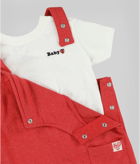 Salopette & T-shirt Bébé Baby Cœur Stade Toulousain 1