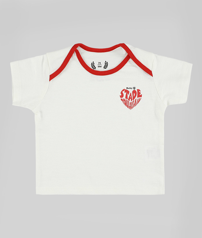 T-shirt Manches Courtes Bébé Baby Cœur Stade Toulousain blanc 1