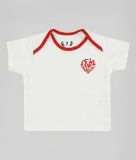 T-shirt Manches Courtes Bébé Baby Cœur Stade Toulousain blanc 1