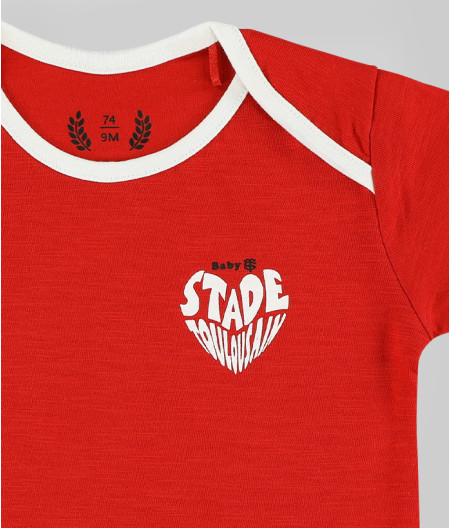 T-shirt Manches Courtes Bébé Baby Cœur Stade Toulousain blanc 1