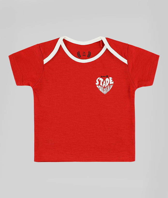 T-shirt Manches Courtes Bébé Baby Cœur Stade Toulousain rouge 2