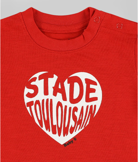 T-shirt Manches Courtes Bébé Cœur Stade Toulousain blanc 1
