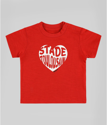 T-shirt Manches Courtes Bébé Cœur Stade Toulousain blanc 1