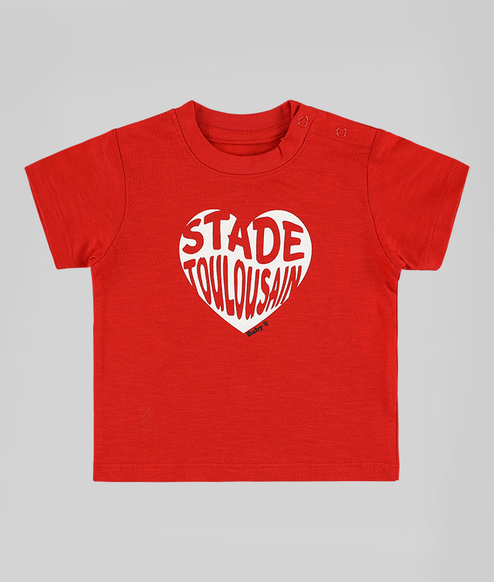 T-shirt Manches Courtes Bébé Cœur Stade Toulousain rouge 1