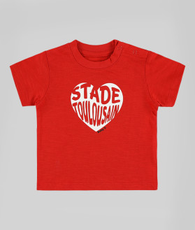 T-shirt Manches Courtes Bébé Cœur Stade Toulousain rouge 1