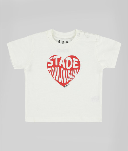 T-shirt Manches Courtes Bébé Cœur Stade Toulousain blanc 1
