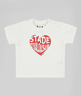 T-shirt Manches Courtes Bébé Cœur Stade Toulousain blanc 1