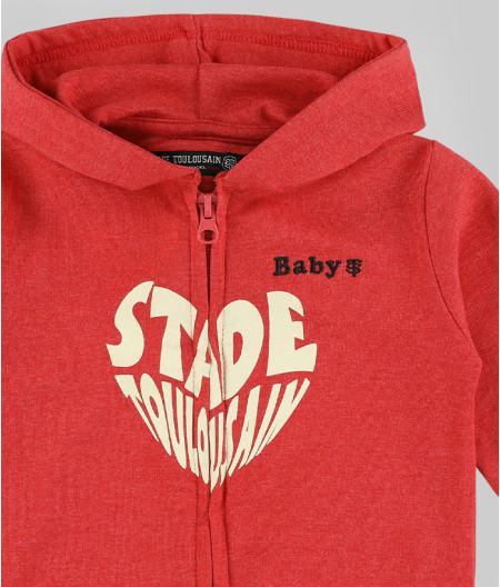 Veste Hoodie Bébé Cœur Stade Toulousain 1