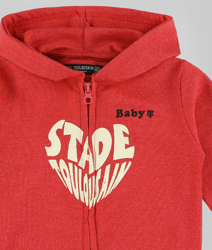 Veste Hoodie Bébé Cœur Stade Toulousain 2