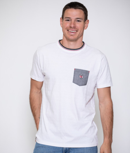 T-shirt Manches Courtes Homme Teewire Stade Toulousain blanc 1