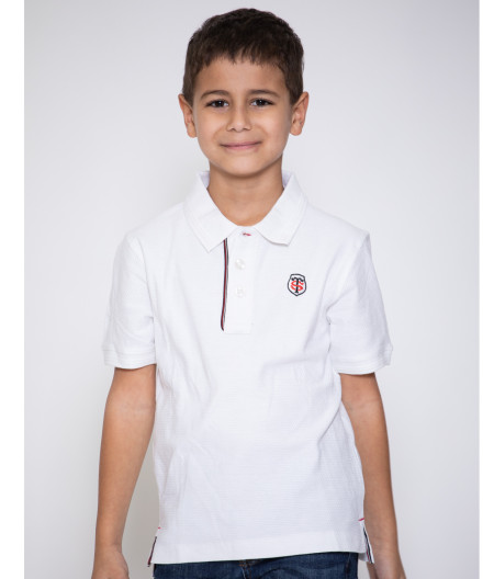 Polo Manches Courtes Enfant Pomesh Stade Toulousain blanc 4