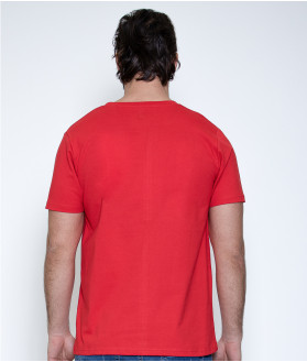 T-shirt Manches Courtes Homme Super Papa Stade Toulousain Coton bio rouge 2