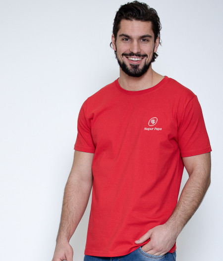 T-shirt Manches Courtes Homme Super Papa Stade Toulousain Coton bio noir 1