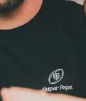 T-shirt Manches Courtes Homme Super Papa Stade Toulousain Coton bio noir 3