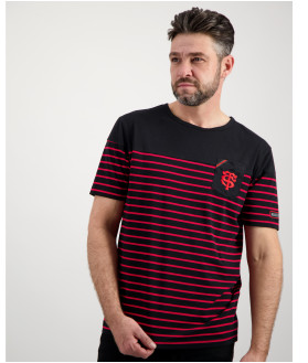 T-shirt Manches Courtes Homme Marinière Stade Toulousain X Religion Rugby 4