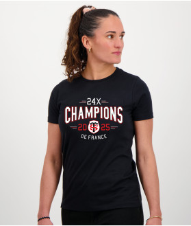 T-shirt Femme Champions de France 2025 Stade Toulousain 1