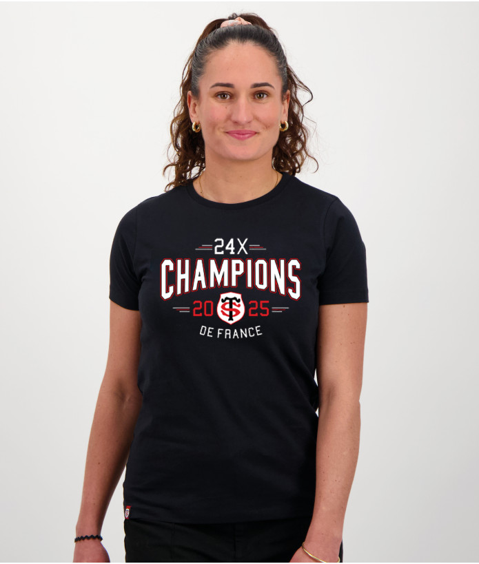 T-shirt Femme Champions de France 2025 Stade Toulousain 2