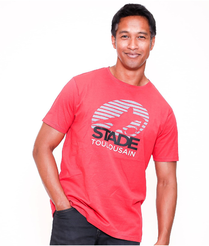 T-shirt Manches Courtes Homme Teeappli Stade Toulousain rouge 4