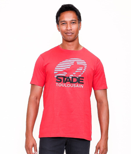 T-shirt Manches Courtes Homme Teeappli Stade Toulousain rouge 3
